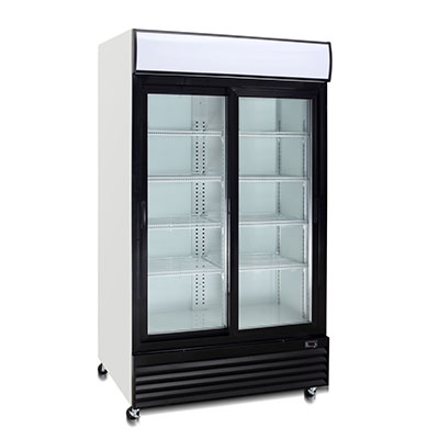 vertical SLIDING door cooling showcase/fridge QUIPWELL-LG1400SDS