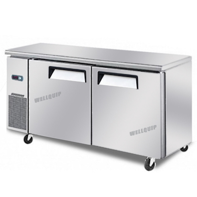 2-door commercial kitchen working bench freezer: quipwell-wc1268
