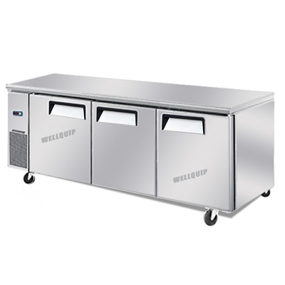 3-door commercial kitchen working bench freezer: quipwell-wc1878 - Click Image to Close