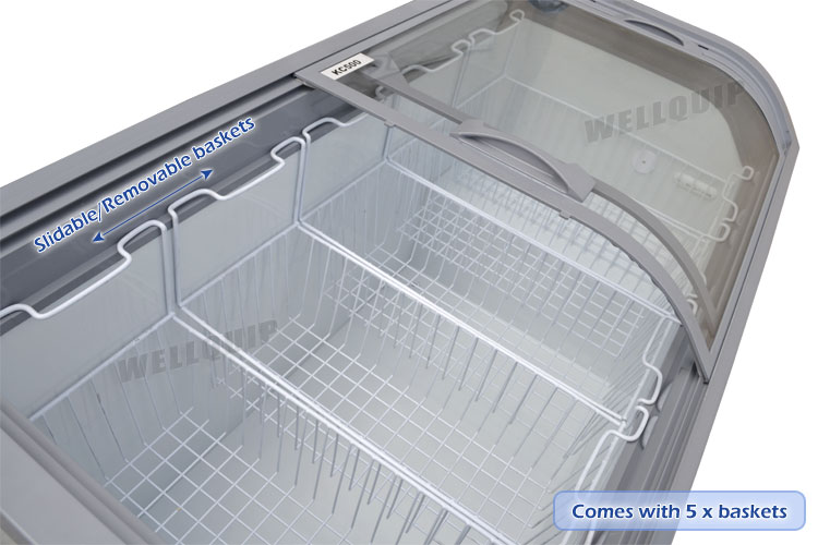BRAND NEW 500 LITRE CHEST FREEZER, SLIDING GLASS DOORS - KC500 BRAND NEW 500 LITRE CHEST FREEZER, SLIDING GLASS DOORS - KC500