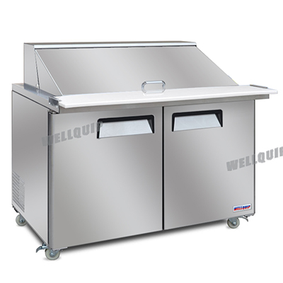 saladette salad bench 2-door fridge (msa42)