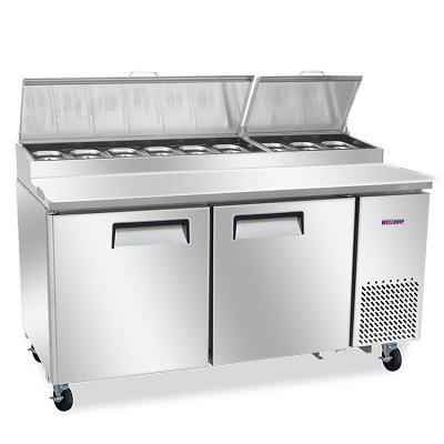 Saladette Counter/Pizza Prep 2-door fridge (PPA09)