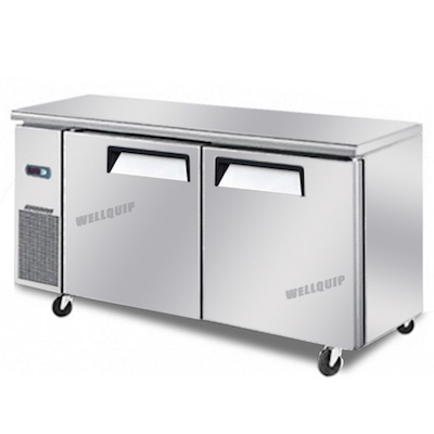 2-door commercial kitchen working bench fridge: quipwell-wa1268