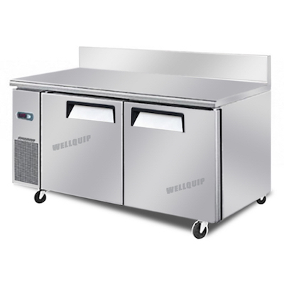 2-door commercial working bench freezer with splashback wcb1578 - Click Image to Close